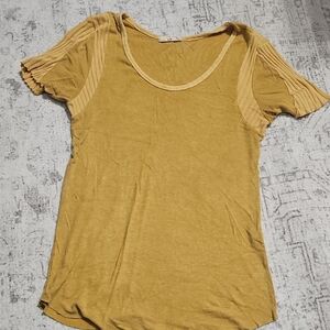 Blessed Intent Women's Mustard Short Sleeve Top